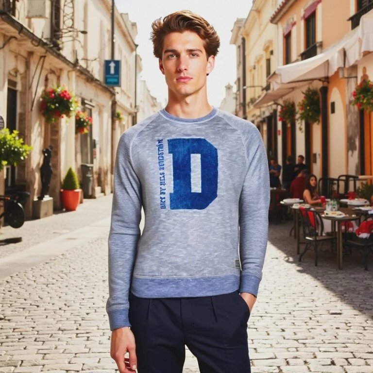 Men’s long sleeve Sweat Shirt (Crew Neck)